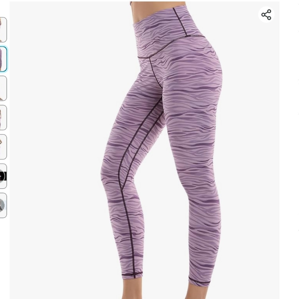 High Waisted Running Yoga Leggings Ankle Length Womens size XS Purple